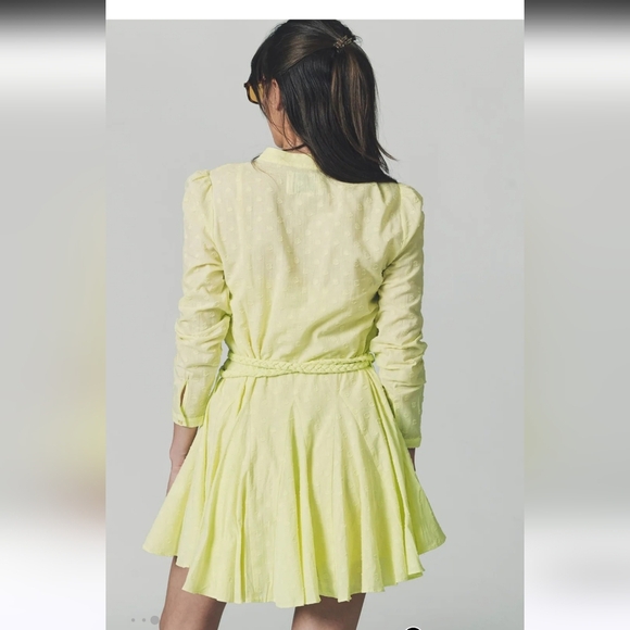 THE SHIRT by ROCHELLE BEHRENS The Jenica Dress In Yellow. Size L NWT - Picture 2 of 16